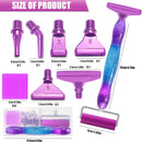 Diamond Art Pens Tools Diamond Painting Accessories Kits with Screw Metal Tip Roller Diamond Painting Pen Bead Dot Drill Pens for Diamond Art Craft Nail | Purple — 2