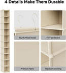 MAX Houser 10-Shelf Hanging Shoe Shelf Organizer for Closet Beige — 4
