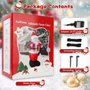 6 FT Christmas Inflatable Santa Claus Outdoor Decorations, Blow up Santa Claus with Gift Bag, Large Xmas Santa Carrying Present Sack, Outside Decor for Yard Garden Lawn Home Party, Built-in LED Lights — 6
