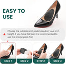Welnone Graphene Arch Support Inserts - 8 Pcs 9mm & 19mm Arch Insoles Pads with Lightweight Memory Foam, Anti-Slip Ergonomic Orthotic Insert for Plantar Fasciitis Flat Feet, High & Fallen Archs - Black — 8