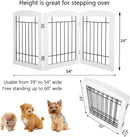PAWLAND Free Standing Dog Gates for Doorway, Stair, Indoor, Foldable, 24" H
