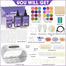 Akisey UV Resin Jewelry Making Kit, 200g UV Resin Kit with UV Light & Mode — 2