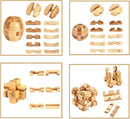 Brain Teaser Puzzle 20Pcs Unlock Interlock Game IQ Test Wooden Toy 3D Unlock Interlock Puzzle Magic Ball Brain Teaser Toy Puzzles for Adults — 5
