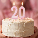 PHD CAKE 10-Pieces Pink Glitter Numeral Birthday Candles, Cake Numeral Candles Number 0-9 Glitter Cake Topper Decoration for Birthday,Wedding Anniversary,Party Celebration — 8