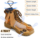 2PCS Professional Boot Shoe Stretcher Wide Feet for Men Women, Shoe Expander Widener Adjustable Length & Width | yellow — 2