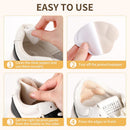 4 PRS 4D Cushioned Heel Grips - Pads for Big Shoes (Beige) - B1-beige — 6