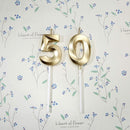 50th Birthday Candles,Gold Number 50 Cake Topper for Birthday Decorations Party Decoration | : — 3