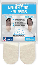 HAPAD Medial/Lateral Heel Wedge - 3" Wool Felt Insole Shoe Insert - Short — 1