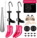 JJDPARTS Plastic & Wooden Shoe Stretcher, Pair 4-Way Shoe Expander Widener Shoe Tree Extender for Women Men | rose | High Heel — 7