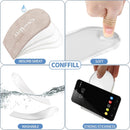 Adjustable Orthopedic Heel Lift Inserts Gel Height Increase Insoles for Women Men Leg Length Discrepancy, Heel Pain, Heel Spurs, 4-Layer Stackable Gel Shoe Lifts Lift Shorter Leg Uneven Hips - White — 4