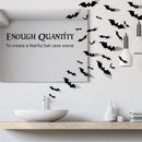 Coogam 60PCS Halloween Bats Decoration, 4 Different Sizes Realistic PVC Black 3D Scary Bat Sticker for Home Decor DIY Wall Decal Bathroom Indoor Hallowmas Party Supplies — 4