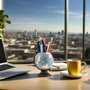 MUAMAX Globe Pen Pencil Holder for Desk Pen Organizer for Desk Desktop Organizer Pencil Cup Pot Desktop Accessories for Home Office School — 6