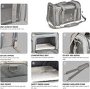 Henkelion Cat Carriers Dog Carrier Pet Carrier For Small / Medium Cats Dogs Puppies (Up To 15lbs), TSA Airline Approved Small Dog Carrier Soft Sided, Collapsible Waterproof Travel Puppy Carrier - Grey — 3