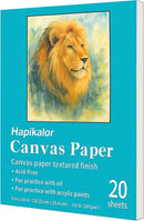 Hapikalor Canvas Paper 8x10 Inch, 20 Sheets (115lb/187g) Acrylic Paper — 1
