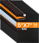 CONDA Black Canvas Panels 5x7 inch, Pack of 14, 100% Cotton Acid-Free, 8 oz Gesso-Primed, Art Boards for Oil & Acrylic Painting | 5"x7" — 1