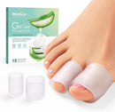 Welnove Toe Protectors – 18-Pack Aloe Vera Extract Infused Silicone Toe Sleeve Toe Covers for Hammer Toes, Corns, Calluses, Blisters – Soft Gel Protector Toe Cushions for Pain Relief (Multi-Size) | Clear-aloe Vera (8l + 10s) — 1