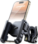 JOYROOM Motorcycle Bike Phone Holder Mount - [Not Block Camera] Bicycle Phone Holder Handlebar Cell Phone Clamp - [Silicone Wrapped] Scooter Phone Holder for iPhone Samsung 4.7''-7'' Smartphones — 1