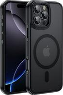 for iPhone 16 Pro Max Case, Magnetic & Shockproof, Bumper Black — 1