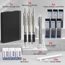 WUO 0.7 mm Mechanical Pencil Set with Eraser Pen Storage Case, 3 PCS | Black 2 - 0.7mm (3 Pack) — 8