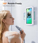 Coolpow Shower Phone Holder Waterproof Phone Holder for Shower Wall Waterproof【Anti-Fog】480°Adjustable Retractable Bathroom Phone Holder Mount Stand Water Proof Shower Case for iphone 4-7" Cellphones photo 4