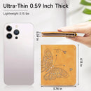 KITEVIUN Small RFID Wallet Women Ultra Thin Slim Womens Wallet Mini Compact Bifold - Yellow — 2