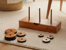 BSIRI Fun Puzzle Board Games Gifts of Hanoi Tower (9 Rings) with Wooden Designs for Brain Teasers Logic Games Kids and Adults to Challenges Mastermind Game and Think for Fun Learning Tower Puzzles — 4