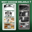 DELARLO Full-body Clad Tri-ply Stainless Steel 2 Quart Saucepan with Lid — 3