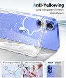 MIODIK for iPhone 16 Case Clear Glitter Design, Sparkle Clear — 4