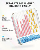 ARTDOT 15-Piece Diamond Art Storage Trays Kits for Adults with Lids, 2-in-1 Stackable Diamond Painting Accessories and Tools | White | 15 Piece Tray Set — 4