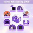 Electric Balloon Pump, Portable Electric Balloon Blower Machine Balloon Air Pump Dual Nozzle 110V 600W Balloon Inflator for Party Decorations | Purple — 2