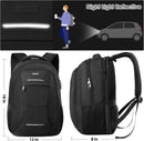BIKROD Travel Laptop Backpack for Men and Women, 17 Inch Large School Backpacks for Teens, Business Anti Theft Durable Back Pack, Water Resistant Computer Bag, Black | 17.3 Inch — 3