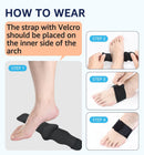 HiRui Arch Support Braces (Pair) for Plantar Fasciitis Relief - Adjustable Neoprene Arch Support Wraps with Gel Pads for Flat Feet High & Fallen Arch, Wear Over or Under Socks, Fits All Shoes (Black) — 5