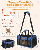 PETUX Airline Approved Pet Carrier for Small Cats up to 12 lb, Blue