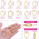 Shynek 60Pcs Hollow Frame Pendants - Resin Craft Bezels Jewelry Molds for Necklaces and Earrings Making Supplies — 3