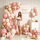 Zesliwy Pink White Sand Gold Balloons Arch Kit, Latex, Party Decorations | Pink White Gold — 5
