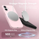 GONEZ Magnetic for iPhone 16 Case, Silicone Cover Chalk Pink — 2