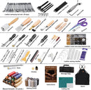 Tikjiua 456Pcs Leather Tooling Working Kit, Leather Crafting Tools with Bag | 456 Pcs — 2