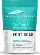 Purely Northwest-Tea Tree, Peppermint, MSM & Epsom Salt Foot Soak-for Stubborn Foot Odor, Burning & Itching associated with Athletes Foot- Softens Dry Skin & Calloused Heels-1 Pound — 1
