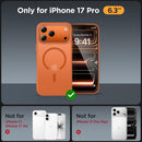 miracase Magnetic for iPhone 17 Pro Case 6.3" with Screen Protector, [Compatible with MagSafe] Military-Grade Protection, Anti-Fingerprint, Slim Thin Phone Case for 17 Pro Cover, Orange — 2