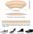 8-Pairs Heel Grips Liner Cushions Inserts for Loose Shoes, Heel Pads Snugs for Shoe Too Big Men Women, Filler Improved Shoe Fit and Comfort (16 Packs) (Black+Pale Apricot) 5