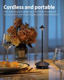 Modern Cordless Table Lamp Set of 2, Black Portable LED Desk Lamps — 2