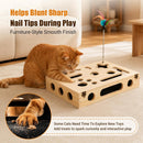 Cat Scratch Puzzle Enrichment Box, Wooden Interactive Toy for Indoor Cat — 5