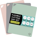 Flexible Plastic Cutting Board Set of 3 - Non-Slip, BPA-Free, Color-Coded Chopping Mats for Meat, Veggies & Fruit,… — 1