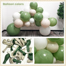 CROSSFINGERS Sage Green White Balloon Garland Arch Kit,145pcs Green Sand White Balloons Different Sizes for Birthday Baby Shower Gender Reveal Bridal Weddings Party Decoration — 3