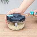 Multi-Function Manual Food Processors & Chopper with Cover and Handle, Garlic Press Vegetable Chopper… — 2
