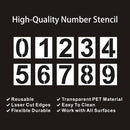 8 Inch Number Stencils Plastic Number Stencils Reusable Digital Painting Templates for Cake Stencil Address Templates — 3