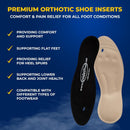 Happy Feet Plantar Fasciitis Orthotic High Arch Support Gel Insert Shoe Insoles for Mens and Womens (M2) — 4