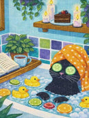 Animal Diamond Painting Kits for Adults,Funny Cat Spa Diamond Art Kits | KM1314-1 — 1