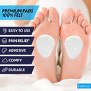 benoo Felt Metatarsal Pads for Women (24 Pads) Ball of Foot Pain Cushions 2
