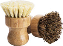 Palm Pot Brush- Bamboo Round 3 Packs Mini Dish Brush Natural Scrub Brush Durable Scrubber Cleaning Kit with Union… — 6